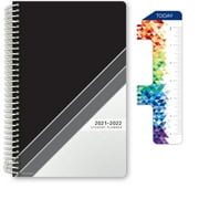 2021-2022 Middle School or High School Student Planner - Matrix Style - Black Stripe Cover