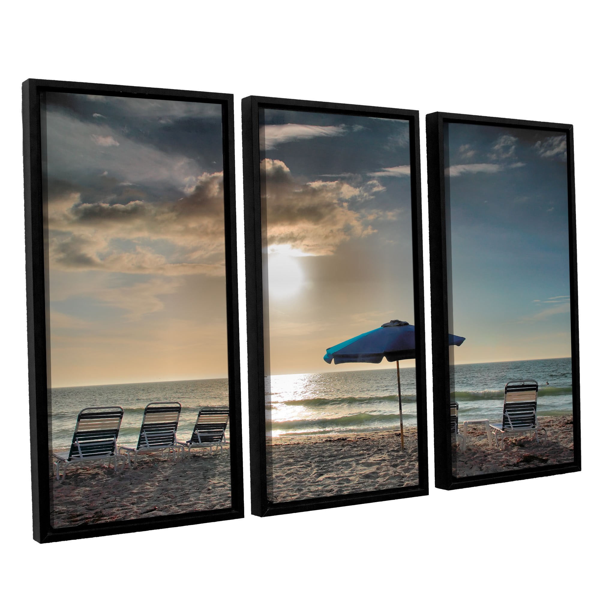 ArtWall Steve Ainsworth "Tropical Ease" 3-Piece Floater-framed Canvas Set