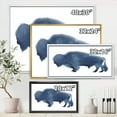 thumbnail image 4 of Designart 'Navy Blue Bison Silhouette On White' Farmhouse Framed Canvas Wall Art Print, 4 of 5