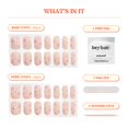 thumbnail image 3 of Tiras de gel para uñas heyhae, semicuradas, color rosa veraniego, con 28 tiras, 3 of 7