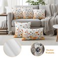 thumbnail image 5 of Outdoor Pillow Covers 20x12 Set of 2, Orange Green Fall Waterproof Patio Throw Pillow Covers for Couch Sofa Chair, Thanksgiving Pumpkins Maple Leaf Decorative Pillowcases for Throw Pillows, 5 of 9