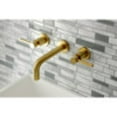 thumbnail image 2 of Kingston Brass KS8127DL Concord 2-Handle Wall Mount Bathroom Faucet, Brushed Brass, 2 of 5