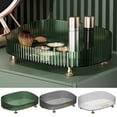 thumbnail image 2 of Yesbay Light Luxury Makeup Perfume Desktop Organizer Dresser Countertop Cosmetics Organizer Tray Fruit Serving Tray Bathroom Vanity Tray, 2 of 8