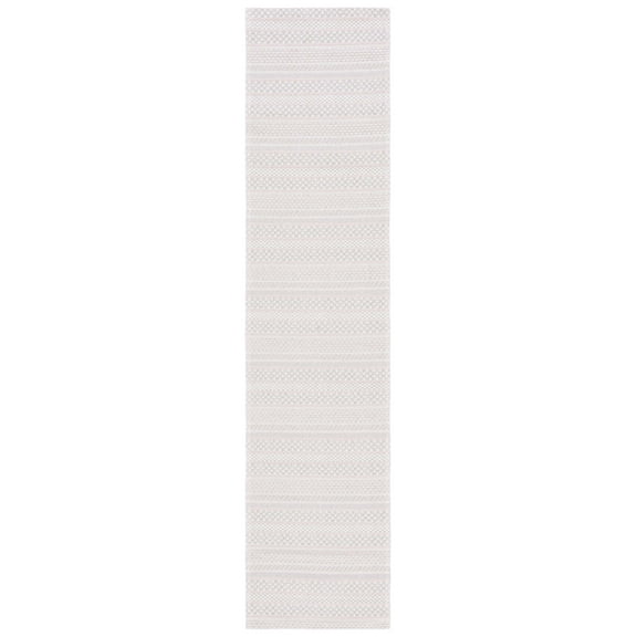 SAFAVIEH Martha Stewart Cotton Striped Runner Rug, Pink/Ivory, 2' x 8'