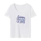 thumbnail image 1 of Camiseta para mujer de verano con cuello redondo y cuello redondo para uso diario, caminar, vacaciones XL, 1 of 7