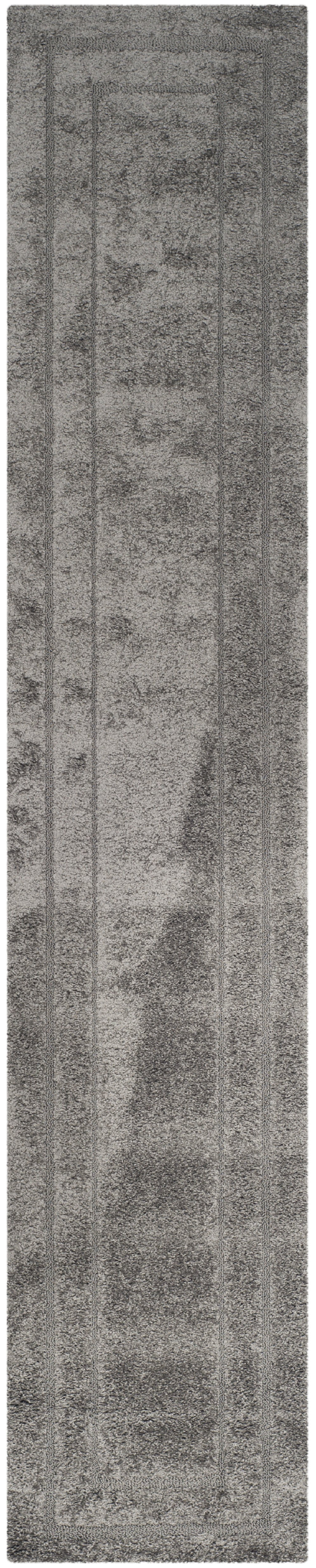 SAFAVIEH Florida Mason Bordered Shag Area Rug, Grey, 9'6" x 13'