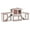 Brown and white, variant on vidaXL Rabbit Hutch with Roofs Bunny Cage Small Animal House Outdoor Wood