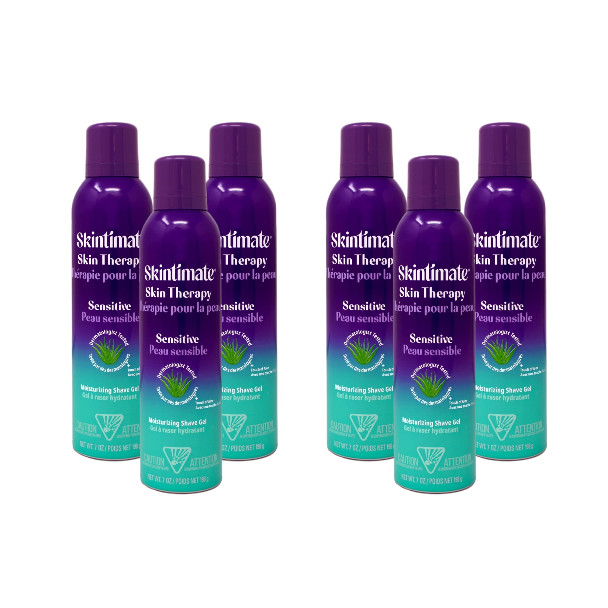 6 Pack - Skintimate Skin Therapy Shave Gel Sensitive Skin 7 oz