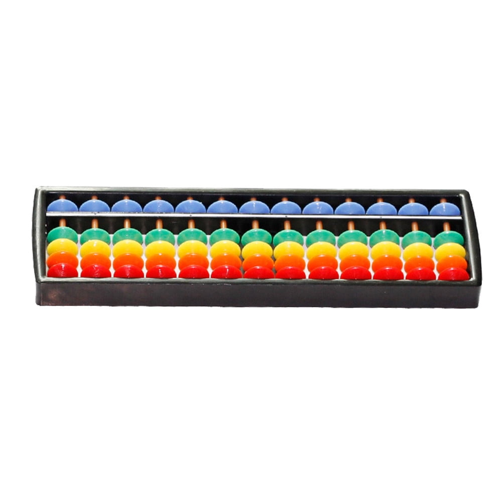 Happy Will Portable 13 Column Plastic Abacus Arithmetic Soroban School Math Learning Tool with Stylus 