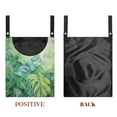 thumbnail image 7 of ZIATUBLE Palm Leaves Clothespin Storage Bag Reusable Laundry Clothes Pin Holder with Large Opening Hanging Can Storage Organizer Pantry Easy to Clean Clothes Pin Bag for Outside, 7 of 7