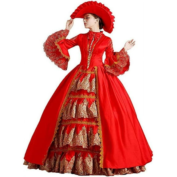 KEMAO Rococo Victorian 18th Century Renaissance Costumes Baroque Marie Antoinette Dresses Historical Period Dress