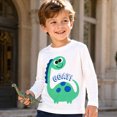 thumbnail image 2 of WXFAZCVU Toddler Boys Long Sleeve Dinosaur Shirts Kid Cute Graphic T-Shirt Everyday Wear Size 2 Years, 2 of 4