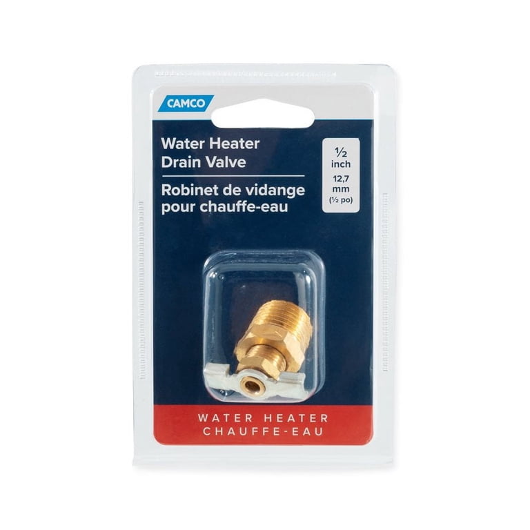 Camco 2-1/2 In Water Heater Drain Valve Brass | HD Supply