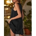 thumbnail image 3 of Ekouaer Womens Satin Tank Nightgown V Neck Sleepwear Nightdress, 3 of 7