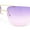 Gold - Purple Pink, variant on Rimless Oversized Curved Oceanic Lens Leopard Jewel Arm Sunglasses Silver - Blue Yellow