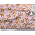 thumbnail image 3 of Soimoi Velvet Fabric Leaves & Wild Flower Floral Printed Craft Fabric by The Yard 58 Inch Wide, 3 of 3