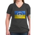 thumbnail image 1 of CafePress - Pray For Peace In Ukraine T Shirt - Women's V-Neck Dark T-Shirt, 1 of 1