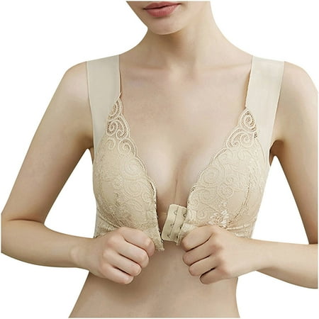 

Frostluinai Savings Clearance bras for women no underwire Women s Plus Size Bra Post-Surgery Bra Front Closure Brassiere Lace Bra Breathable Comfortable Underwear Vest