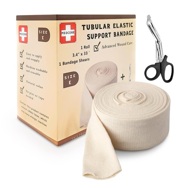Vendaje médico tubular elástico Medcore, tamaño E, 8,75 cm x 10 m