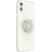 PopSockets Grip with Swappable Top for Cell Phones, PopGrip Sparkle Clear
