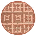 thumbnail image 2 of Safavieh Courtyard Ariana Geometric Indoor/Outdoor Area Rug, Terracotta/Cream, 6'7" x 6'7" Round, 2 of 10