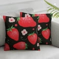 thumbnail image 3 of BANET Throw Pillow Covers for Couch Sofa Bed, Set of 2 Strawber Decorative Pillows Cushion Covers, Cute Summer Fruit Pillow Inserts Not Included 20x20in, 3 of 7