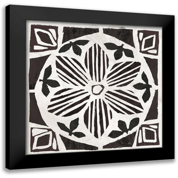 Brissonnet, Daphne 12x12 Black Modern Framed Museum Art Print Titled - Woodcut Christmas IX