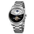 thumbnail image 1 of Mirar FORSINING Reloj para hombre Reloj mecánico automático de cuerda automática para hombre Reloj de pulsera con diseño de esfera esquelética de moda clásica con correa de acero inoxidable FORSINING Mirar, 1 of 7