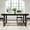 Medium Brown and Black, variant on Bush Furniture Sterling 67W Squire Trestle Dining Table in Natural Honey Brown