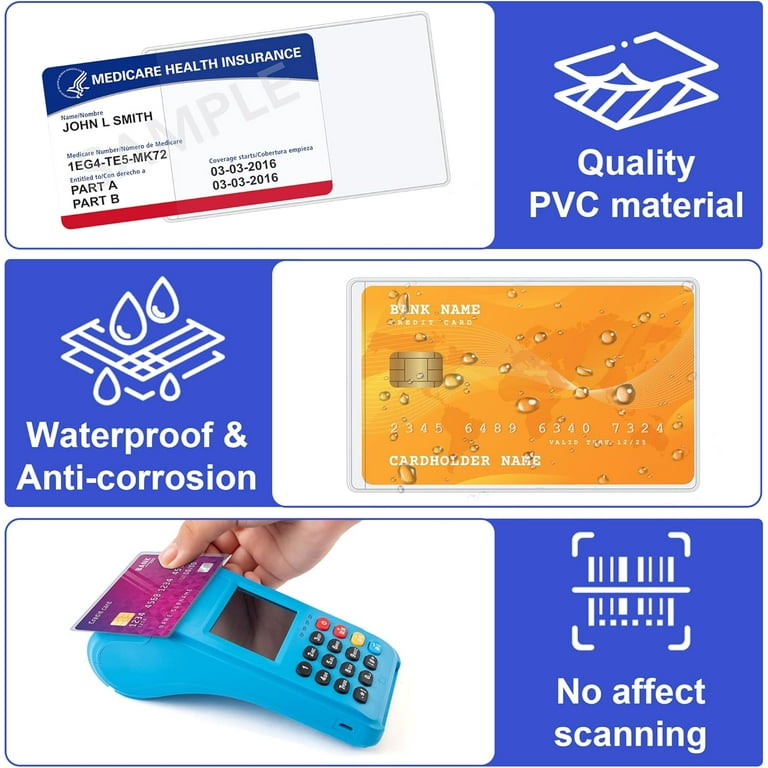 medicare credit card protector sleeve Amazon.com : New Medicare Card Holder Protector Sleeves, 12Mil Clear PVC  Soft Water Resistant Medicare Card Protector Sleeves for Credit Card  Business Card Social Security (Matte 6 Pack) : Office Products
