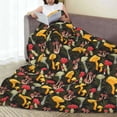 thumbnail image 6 of Bingfone Mushrooms And Fern Stems Print Flannel Fleece Blanket Throw Blanket for Bed,Sofa,Couch,Travel,Camping(40"x30" ), 6 of 8