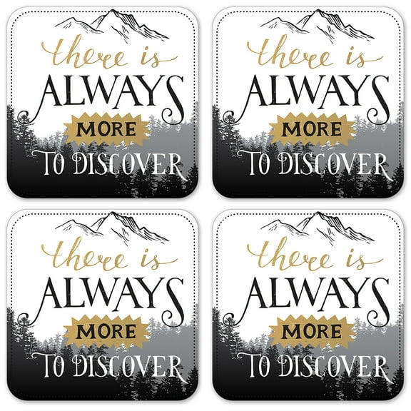 Vinyl Drink Coasters - Set of 4 - More To Discover