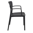 thumbnail image 4 of Compamia Lisa Outdoor Dining Arm Chair in Black Finish, 4 of 7