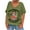 Green, variant on Vintage Shirts For Women V-Neck Printed Short Sleeve T-Shirt Retro Style Oversized Loose Casual Pattern T-Shirt Top