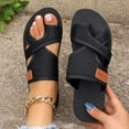 thumbnail image 2 of MIASHUI Womens Flip Flops Comfortable Summer Beach Walking Sandals,Black,7.5, 2 of 9