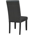 thumbnail image 3 of Modway Parcel Dining Side Chair Vinyl Set of 2 in Black, 3 of 5