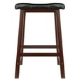 thumbnail image 4 of Winsome Mona Cushion Saddle Seat Counter Stool, Black & Walnut - 94064, 4 of 7