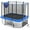 Blue, variant on Gymax 10 x 8 FT Heavy-Duty Trampoline w/Basketball Hoop Soccer Goal Non-Slip Ladder Green