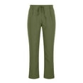 thumbnail image 6 of Dagegui Drawstring Elastic Waist Pants for Men Casual Loose Fit Tapered Pant Lightweight Outdoor Beach Travel Trousers Army Green XL, 6 of 8