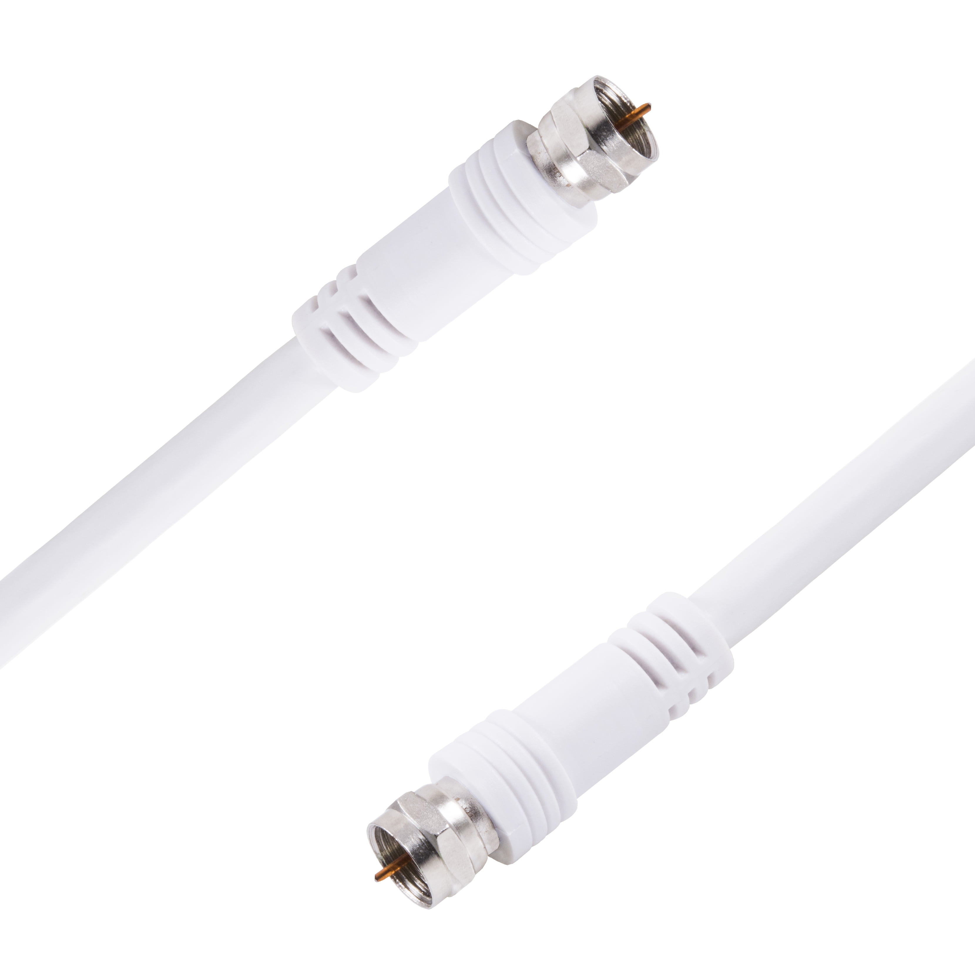 onn. 25 ft RG6 DualShielded Coax Cable, White, AVWC25100008400