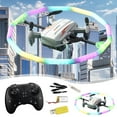 thumbnail image 4 of TZYUDK T39 Stunt Drone with LED Lights and Altitude Hold Remote Control Aircraft for Kids and Beginners White Plastic, 4 of 8