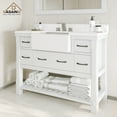 Boyel Living 48" Bathroom Cabinet Farmhouse Sink Bathroom Vanity in ...