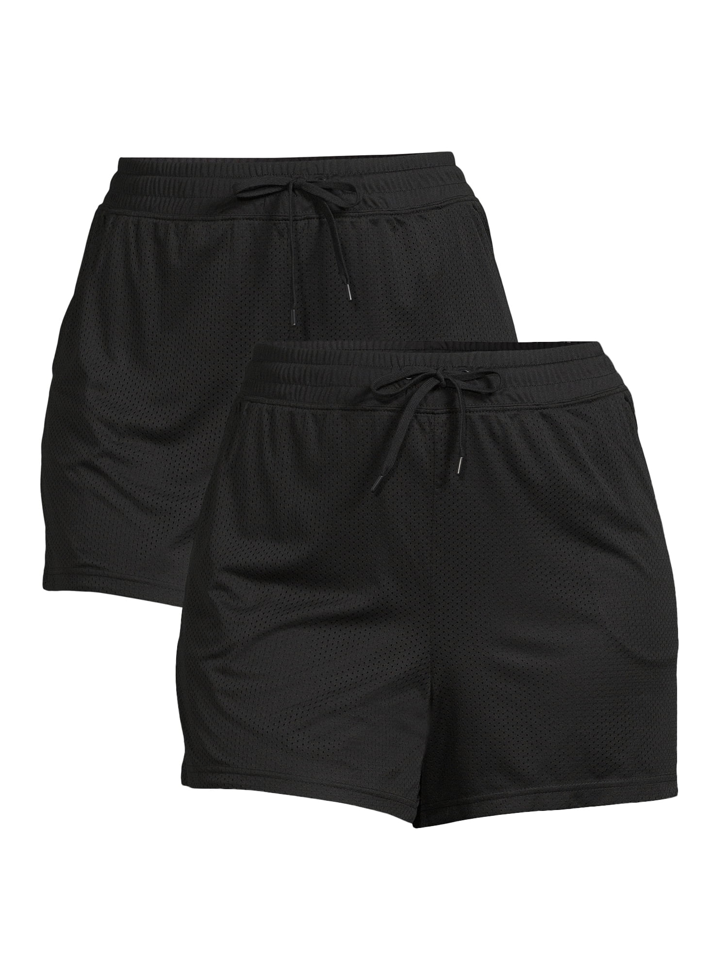 Athletic Works Plus Size Mesh Shorts, 2Pack