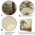thumbnail image 3 of Designart "Vintage Woods With Beige Oak Tree I" Tree Oak Floater Framed Wall Art Prints, 3 of 5