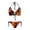 Flaming Fire Pattern, variant on Pink Hibiscus Floral Print Bikini Set - Tie Side Halter Two-Piece Swimsuit, Summer Beach Vacation Essential for Women