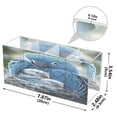 thumbnail image 3 of BZSMCE Acrylic 4 Compartments Pencil Holder Organizer Makeup Brush Holder In Azure Parrot Family Nest Pattern, 3 of 6