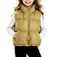 thumbnail image 4 of Aofany Puffer Vest for Toddler Kids Girls Zip up Stand Collar Sleeveless Thermal Warm Jacket Padded Lining Outerwear with Side Pockets 2-15 Years, 4 of 7
