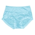 thumbnail image 1 of Gibobby Panty Microfibra con Encaje Ropa interior talla grande para mujer, bragas Bikini algodón, bragas Hipster suaves encaje, bragas sexis elásticas para mujer（Aqua， 4XL), 1 of 3
