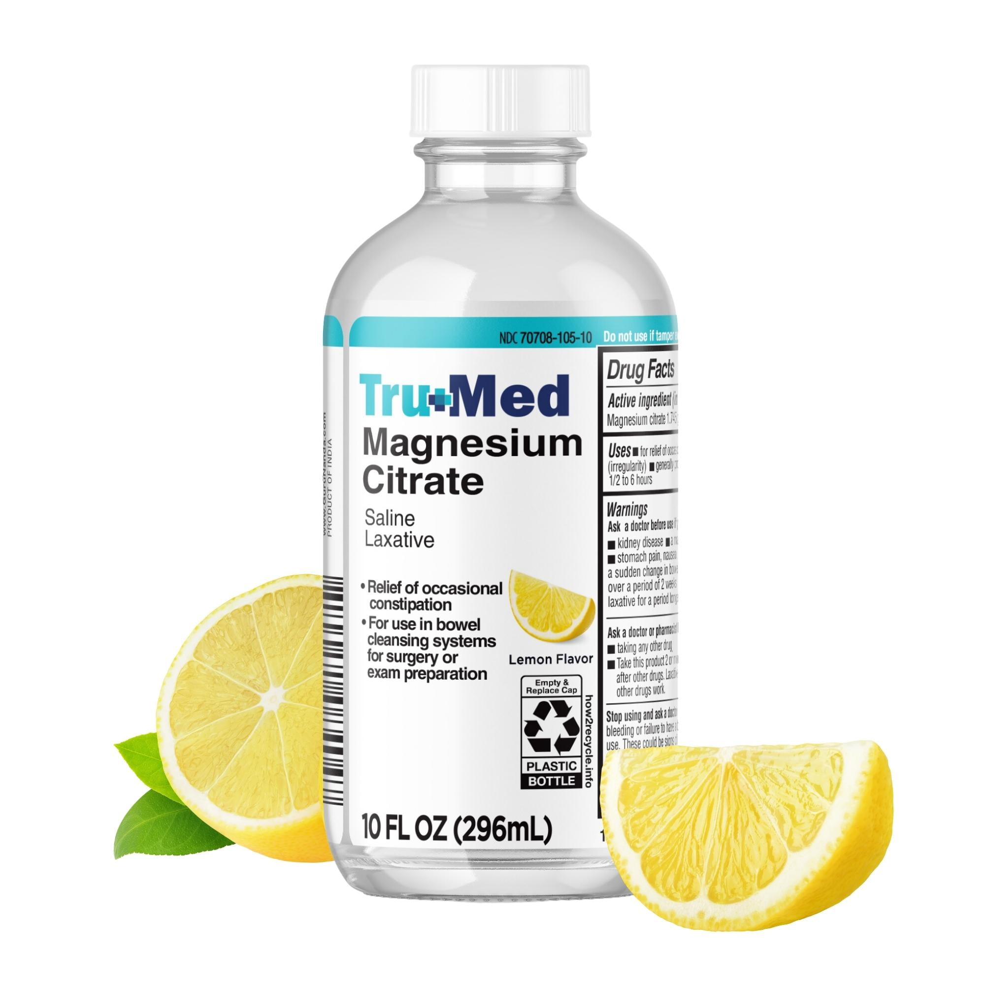 TruMed Magnesium Citrate Saline Laxative Liquid Supplement 10 fl oz