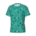 thumbnail image 3 of Yiaed Sushi (3) Print Mens Short Sleeve Tight Fit T-Shirt, Crewneck Casual Tee-Large, 3 of 5